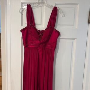 Marc Bouwer red silk gown size 6, worn once